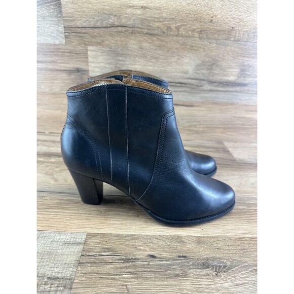 L.L. Bean Shoes - LL Bean Boots Women's 6.5M Ankle Booties Black Leather Block High Heels …